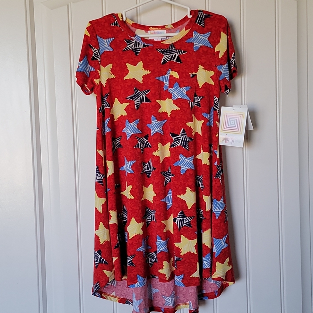 NWT lula roe Scarlet dress girls size 6